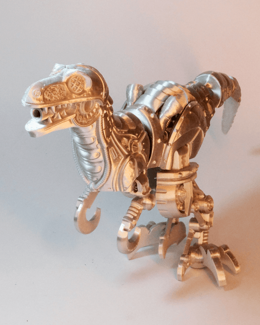 Articulated Steampunk Velociraptor - The Phynagrin Show