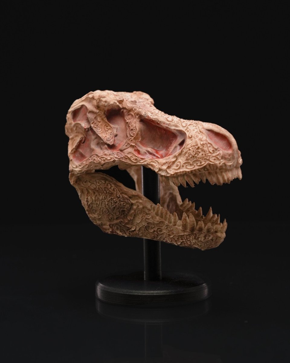 "Hand Carved" T - Rex Skull - The Phynagrin Show