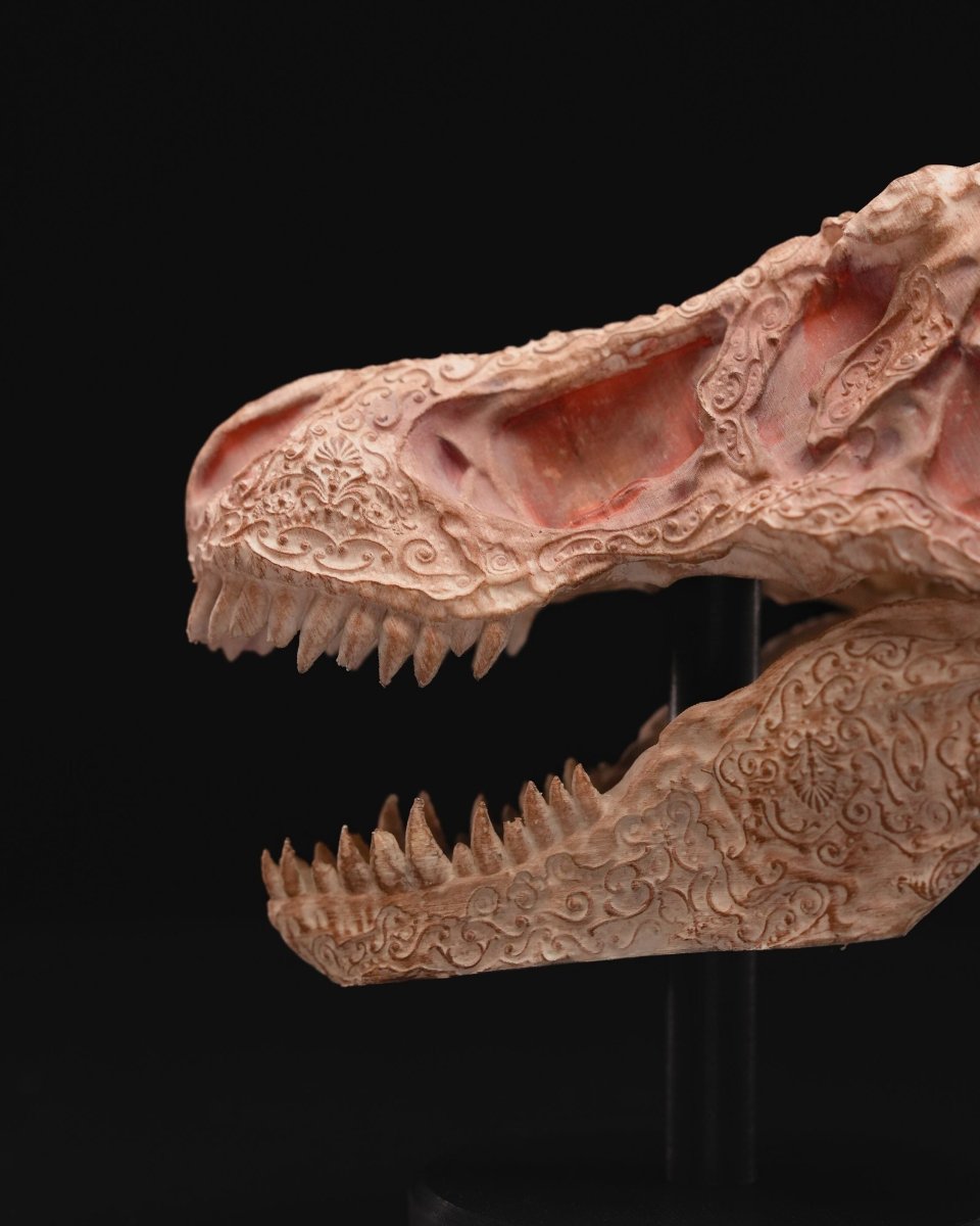 "Hand Carved" T - Rex Skull - The Phynagrin Show